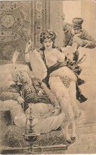 Alte Ansichtskarte 4229 - Lüsterne Haremsdame