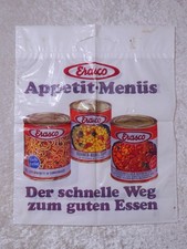 Erasco Appetit-Menüs Delikatess-Suppen Plastiktüte Einkaufstasche - Vintage 