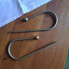 Vorhanghalter, Ikea Brattby, Wandhaken 1 Paar, Metall, gebraucht