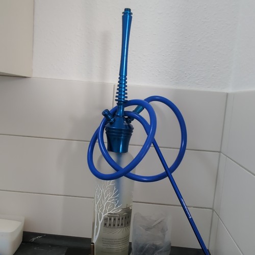 Shisha wasserpfeife blau - blau, mit