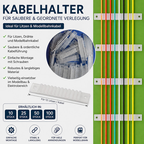 Kabelhalter für litzen - kabelhalter, 12