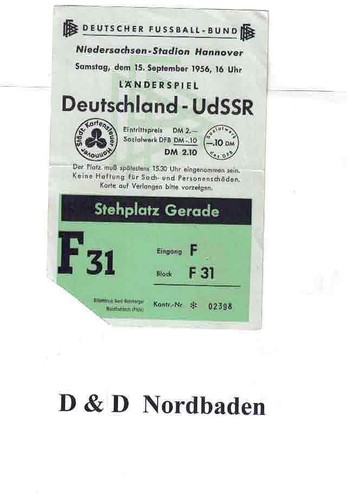 Ticket eintrittskarte 1956 - ticket,