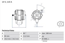 Lichtmaschine Generator für Bosch