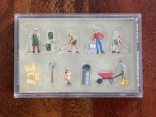 Preiser 10046 Gärtner & Zubehör Figuren-Set, Spur H0, Maßstab 1/87 NEU OVP