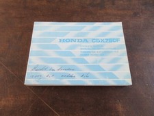 Honda CBX750F 1985  Owner's