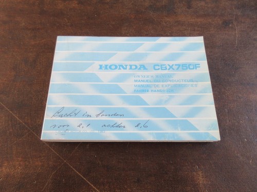 Honda cbx750f 1985 owner - honda,