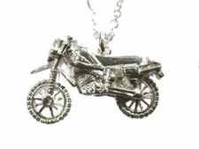 Motorrad Anhänger Silber 925