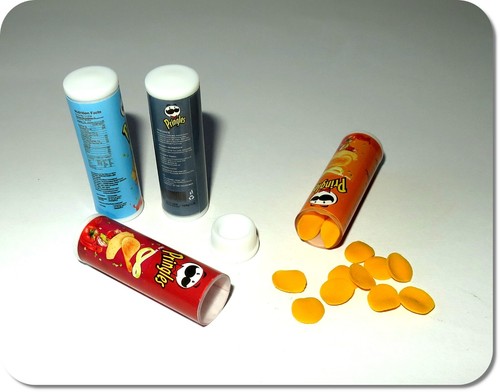 Miniatur chipsdose mit - miniatur,