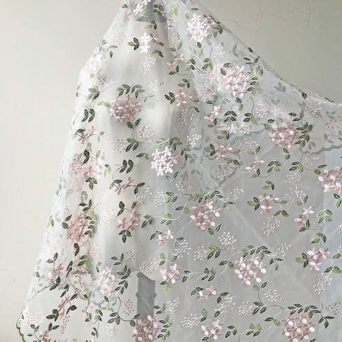 Stickerei blumen organza stoff - organza,