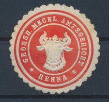 840506) DR Siegelmarke Grossh. Mecklenburgisches Amtsgericht Rehna 