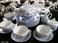 Hutschenreuther Blue Style-Zwiebelmuster Teeservice 22-tlg. NEUWARE 1.Wahl & OVP