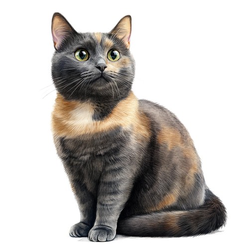 10x sticker schildpatt - schildpatt, katze