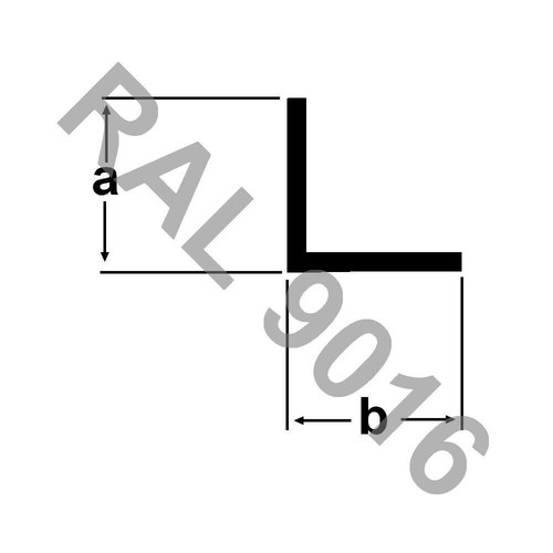 Alu winkel 15x15x2mm ral9016 - alu,