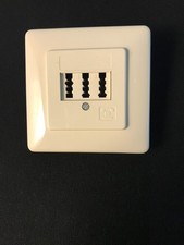 Telefonanschlußdose  TAE NF-F beige für 2Tel. +1Nebengerät unter Putz