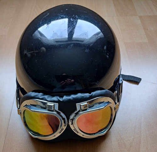 Helm mit brille - brille, chopper