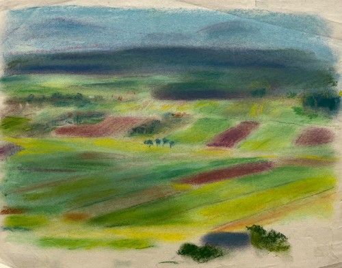 Pastell weite sommerlandschaft - pastell,