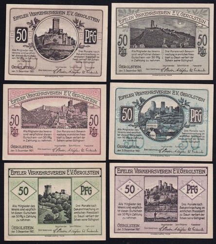 Gerolstein 50 pfennig - gerolstein:, 6x