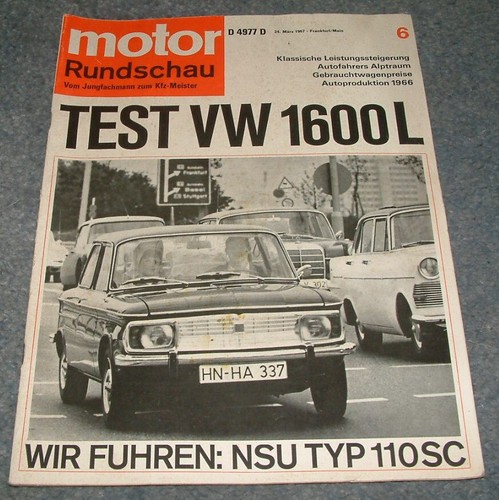 Motor rundschau vw 1600 - motor,