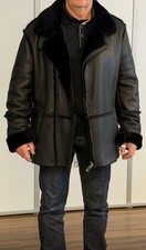Herren Ledermantel mit