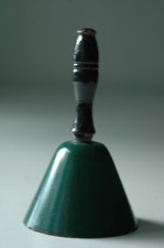 alte Tischglocke mit Holzgriff - Tischklingel - Rezeption Glocke 