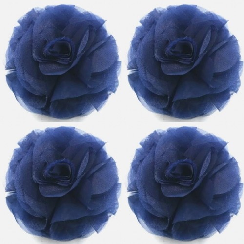 Organza haarblume - 4x,