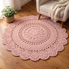 Häkelteppich Rund Badteppich