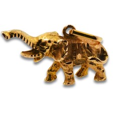Elefant Anhänger 750 Gold 18 Kt Gelbgold Glücksbringer Wert 2500,-