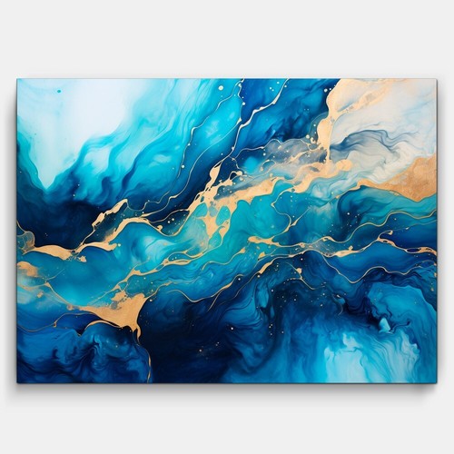Bild xxl abstrakt blau - bild,