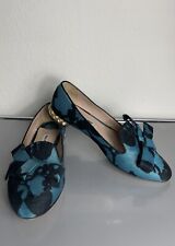 Hochwertige Luxus " Miu Miu " Ballerina 41 EUR Swarovski Steine Gold  Halbschuhe