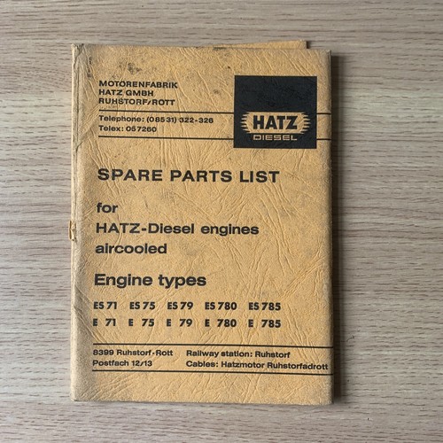 Hatz dieselmotor e71 e75 e79 - dieselmotor,