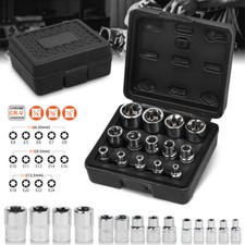 Torx Steckschlüssel Satz Nüsse Außen Nuß Stecknüsse 14-tlg E4-E24 1/2" 3/8" 1/4"