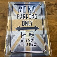 Blechschild Schild 20x30 MINI COOPER MORRIS PARKING ONLY neuwertig in Folie PRK