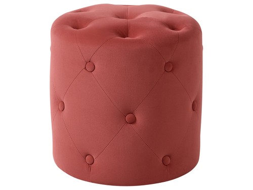 Pouf samt rot rund cm - samt,
