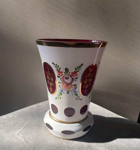Glas vase biedermeier stil - glas, im