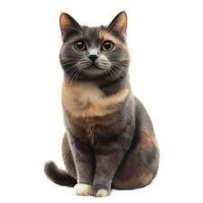 10x Sticker Schildpatt Katze