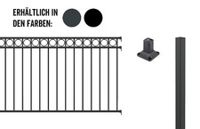 Alberts Schmuckzaun Circle Komplettset Vorgartenzaun Alu Zaun aufschrauben 10m