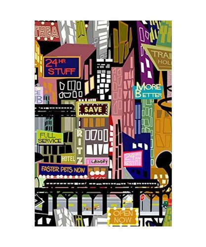 Retro city blank pages - city,