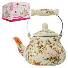 Emaillierte Teekanne Kanne Tee Wasserkanne Teekessel Kaffeekanne Emaille 1,5 L