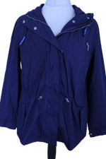 Sheego Damen Jacke Dunkelblau große Größen Windbreaker Parka Kapuze Übergang