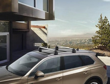 Original VW Touareg Tragstäbe Grundträger T-Nut Aero-Profil Silber -NEU-