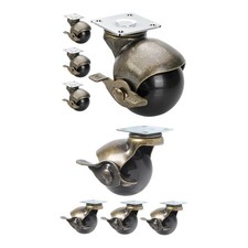 4x Kugelrollen Messing Vintage