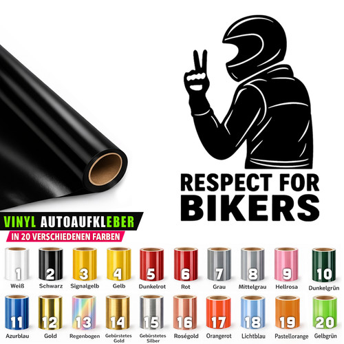 Respekt für biker - respekt, aufkleber