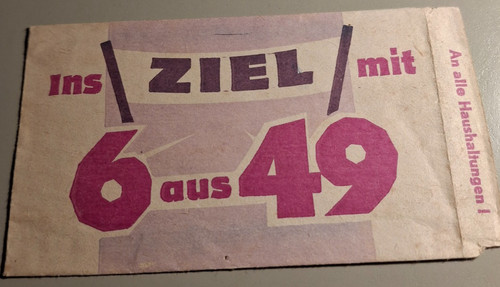 Alte tüte für lottoschein - für,