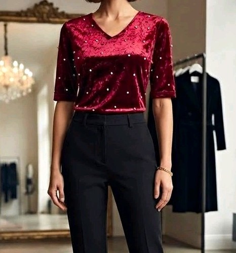 Vintage damen shirt - damen, samt