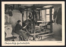 Münchberg i. Bay., Oberfränkische Handweberei, Ansichtskarte 