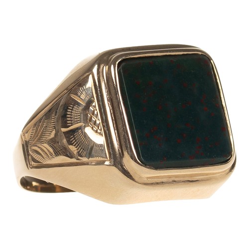 Herrenring gold 333 mit - herrenring,