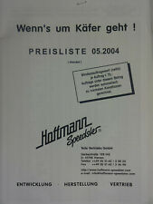 Hoffmann Speedster, Preisliste 5.2004, Handel, alles um den VW Käfer