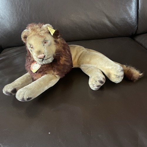 Steiff löwe leo liegend - liegend, alt