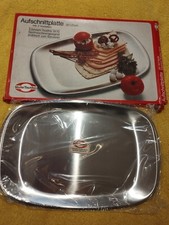 2X Marke Tischfein Aufschnittplatte  Edelstahl 18/10, Spülmaschinengeeignet