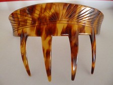 antiker Haarkamm aus Horn geschnitten für Tracht um ca. 1900 gefertigt TOP Zstd.